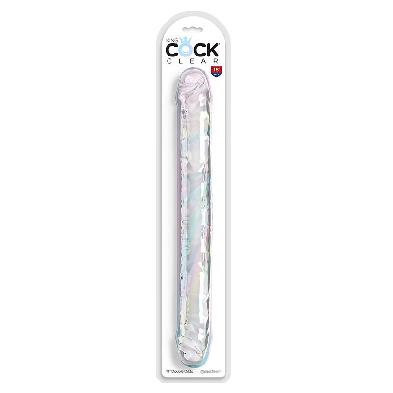 Double Trouble Clear Double Dildo 46cm