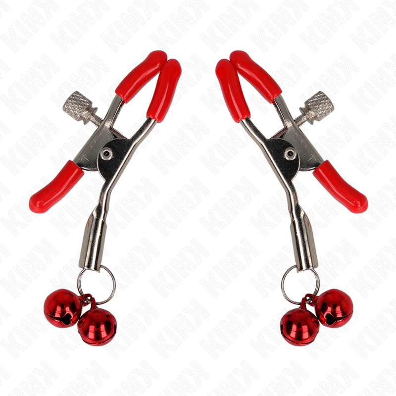 Red Double Bell Nipple Clamp 6 Cm