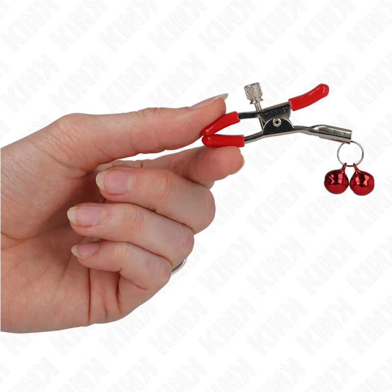 Red Double Bell Nipple Clamp 6 Cm