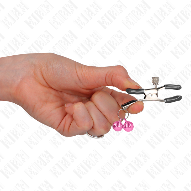 Pink Double Bell Nipple Clamp