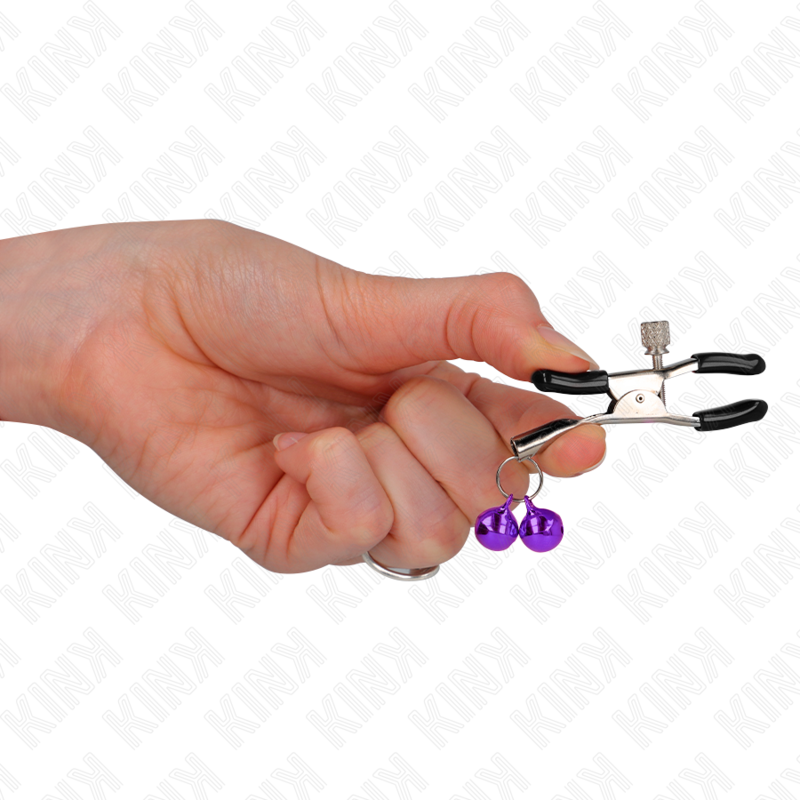 Purple Double Bell Nipple Clamps