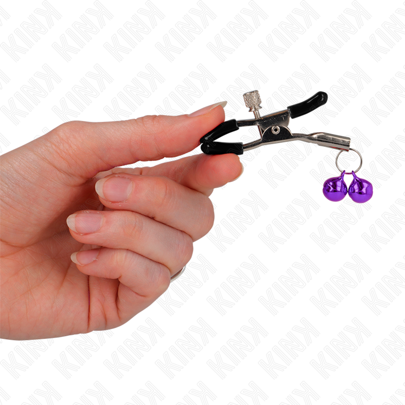 Purple Double Bell Nipple Clamps