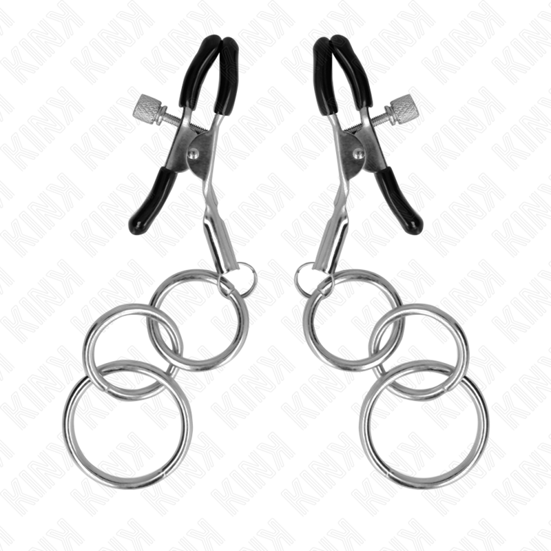3 O-Ring Nipple Clamp - 6cm Bondage