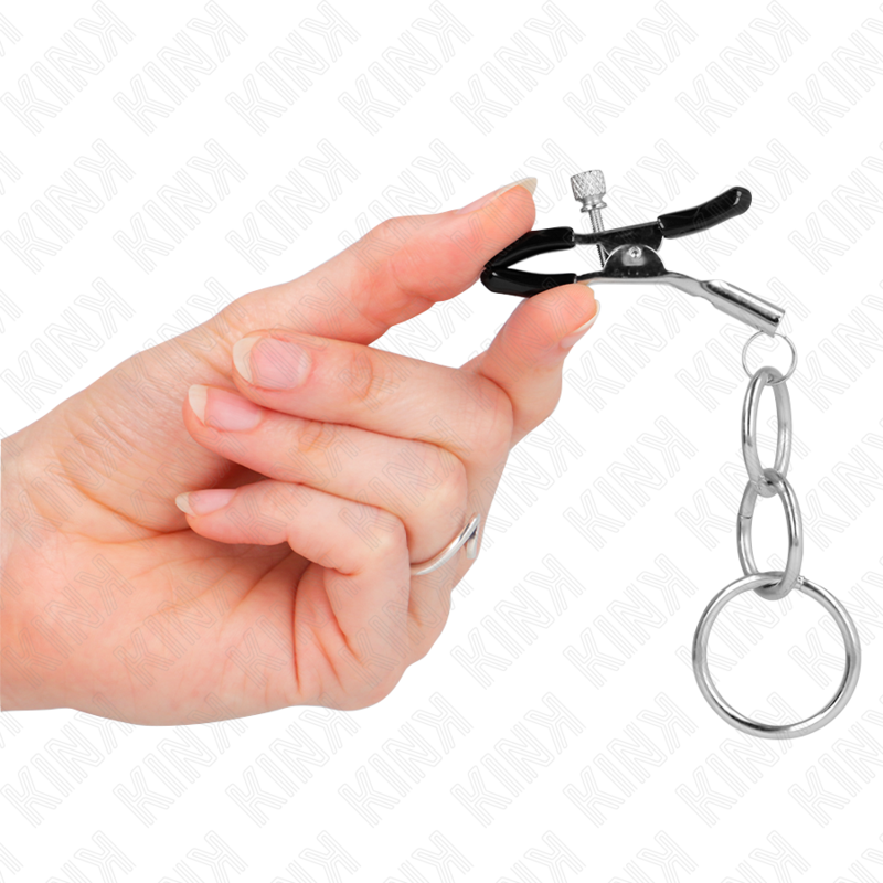 3 O-Ring Nipple Clamp - 6cm Bondage