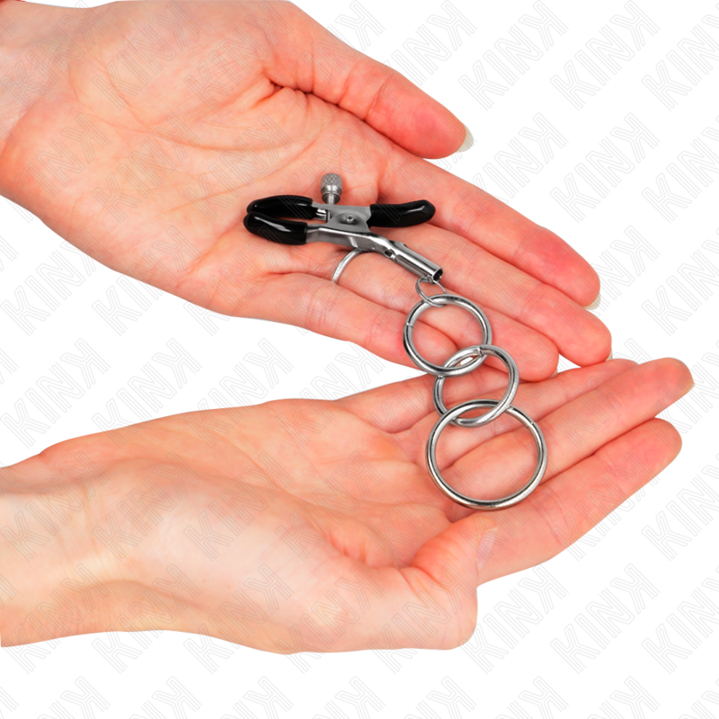 3 O-Ring Nipple Clamp - 6cm Bondage