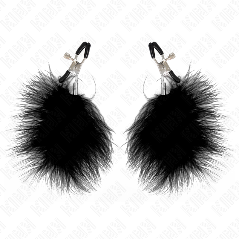 Black Feather Nipple Clamp (7 cm)