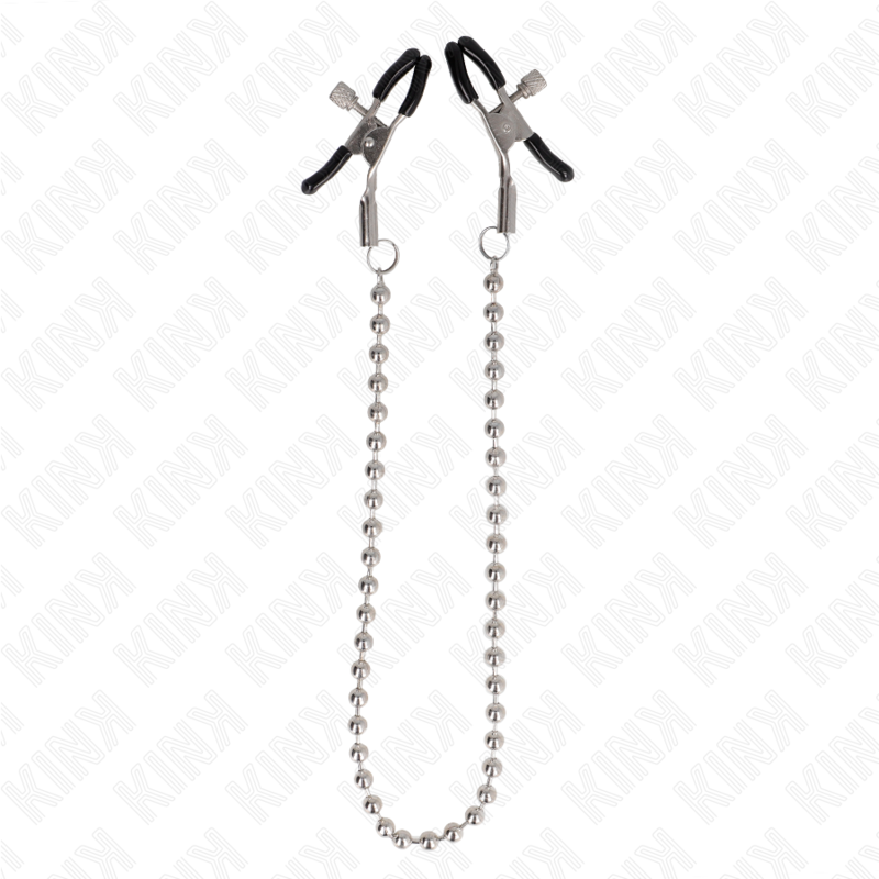 Elegant Beaded Nipple Clamps with Chain