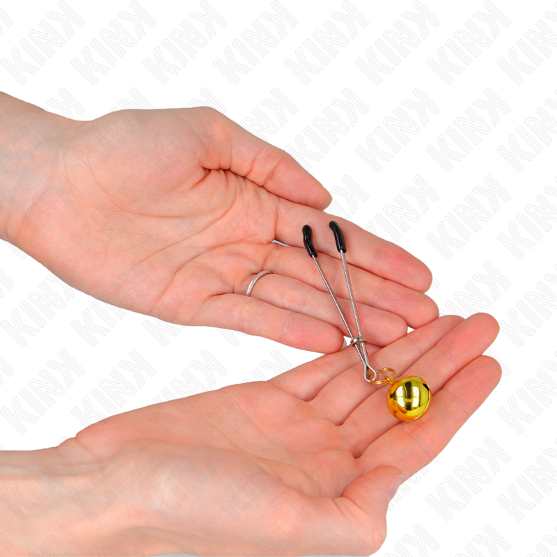 Gold Thin Bell Nipple Clamps 7cm