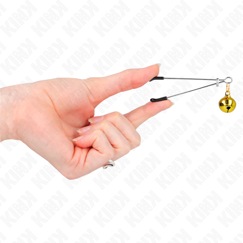 Gold Thin Bell Nipple Clamps 7cm