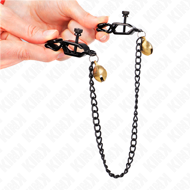Silver Chain Nipple Clamps with Bell