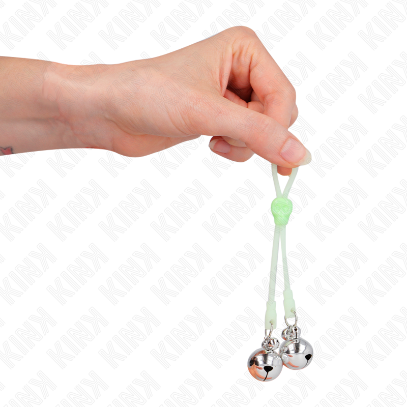 Luminous Skull Nipple Clamps with Bells