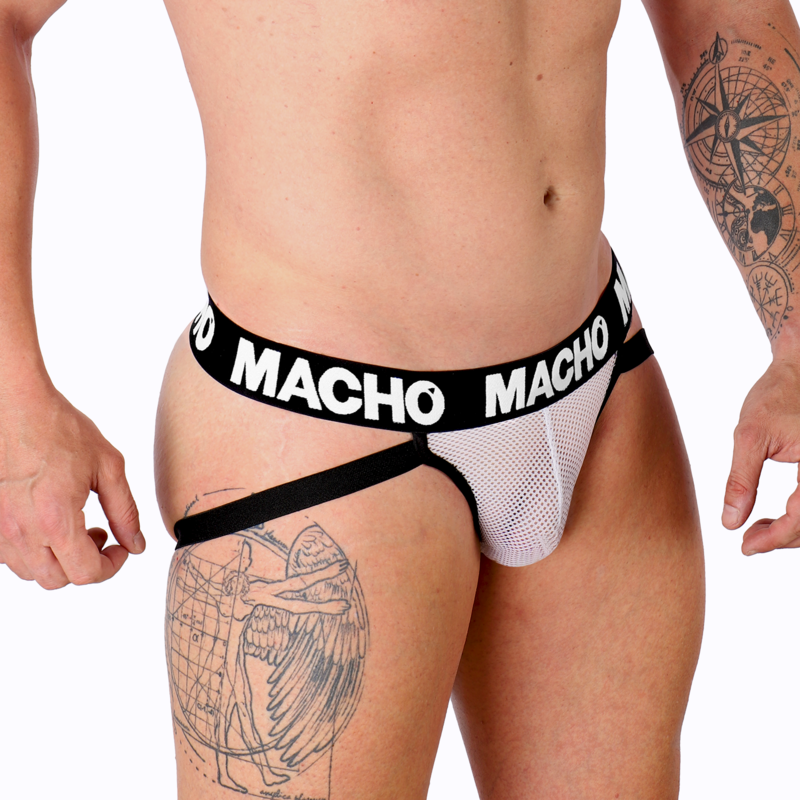 Mx26X1 White Grid Jockstrap XL