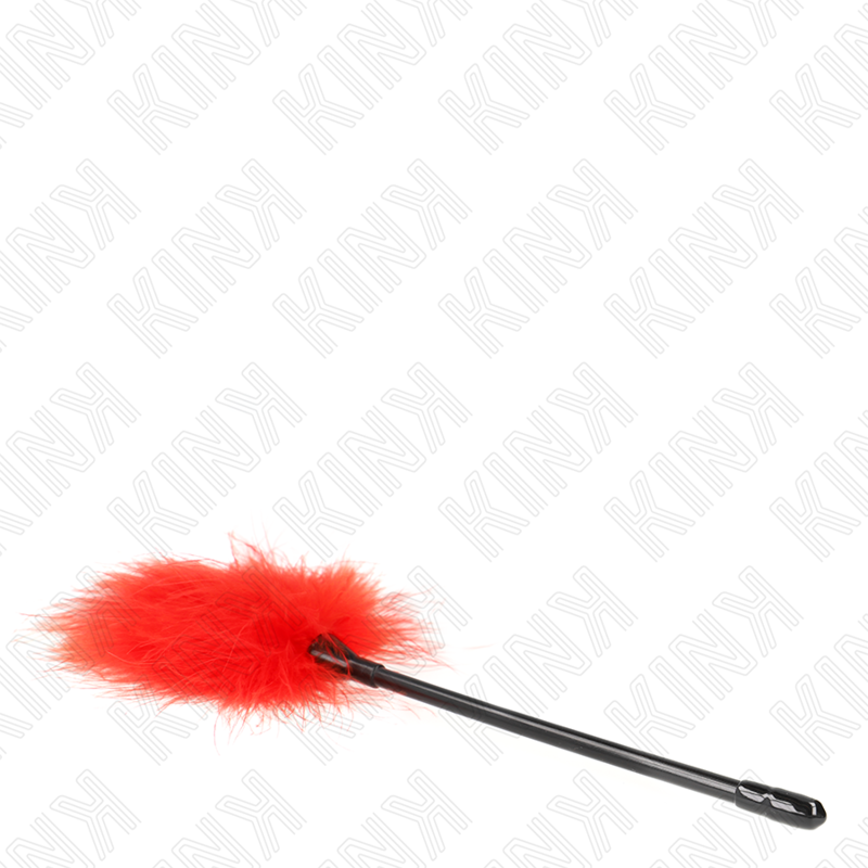 Kit de Bondage con Plumas Cosquilleadoras Rojas 27cm