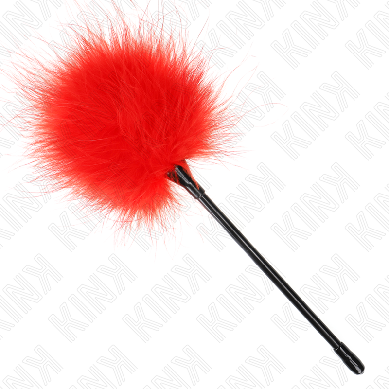 Kit de Bondage con Plumas Cosquilleadoras Rojas 27cm