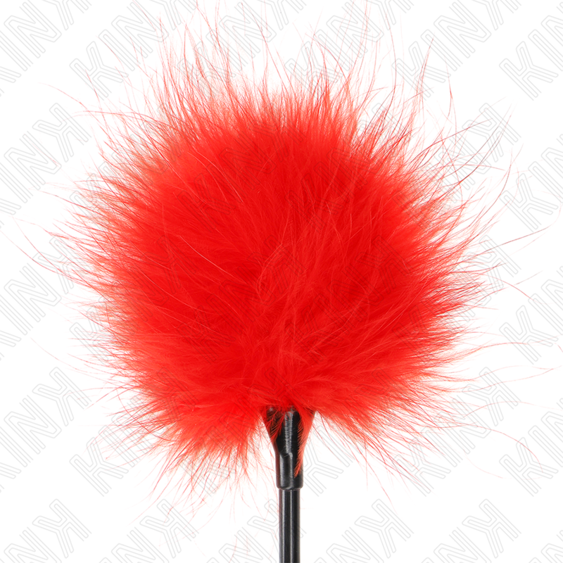 Kit de Bondage con Plumas Cosquilleadoras Rojas 27cm