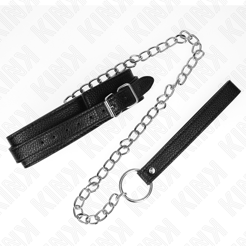 Snake Pattern Bondage Necklace With Leash