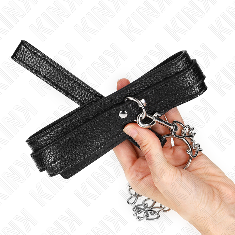 Snake Pattern Bondage Necklace With Leash
