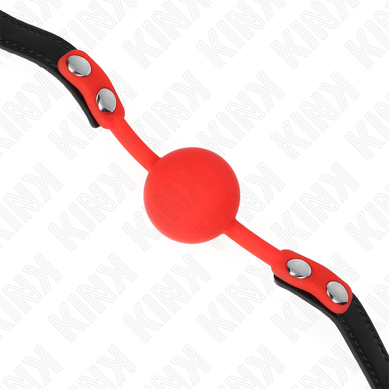 Red Silicone Ball Gag, 4cm Diameter