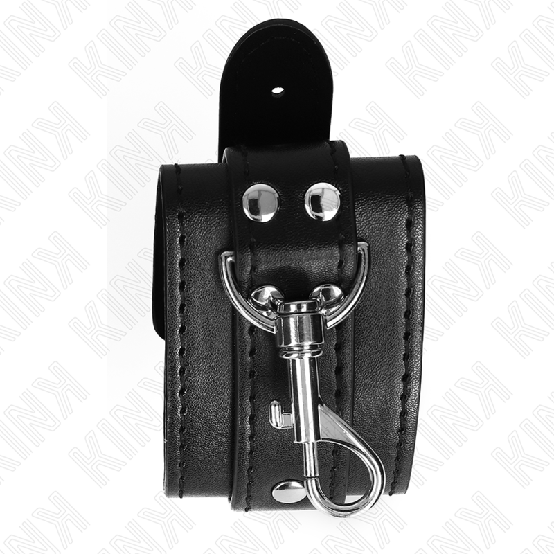 Lockable Dungeon Wrist Restraints - Black