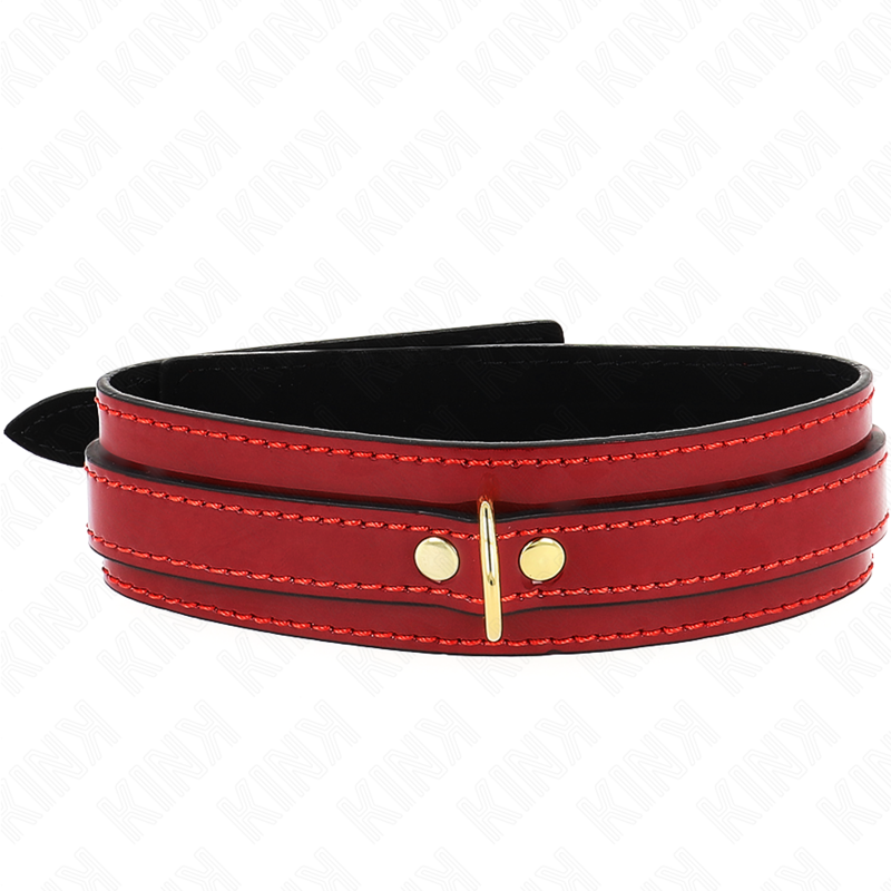 Wine Red Adjustable Bondage Neck Collar