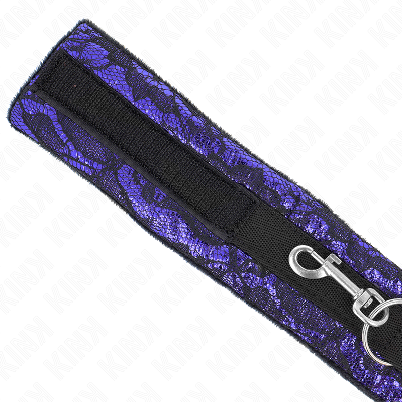 Velvet Lace Bondage Collar with Belt