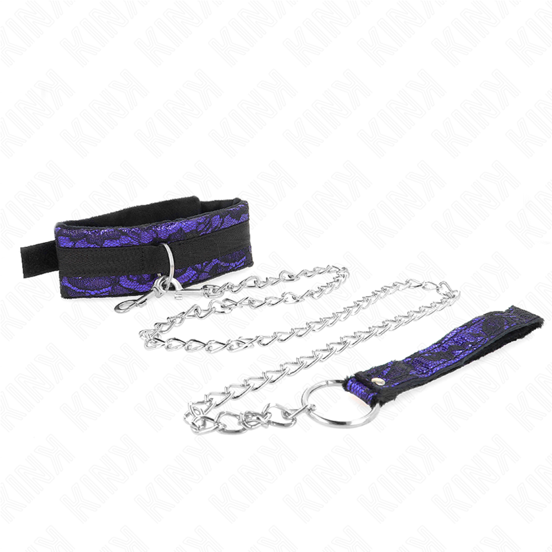 Velvet Lace Bondage Collar with Belt