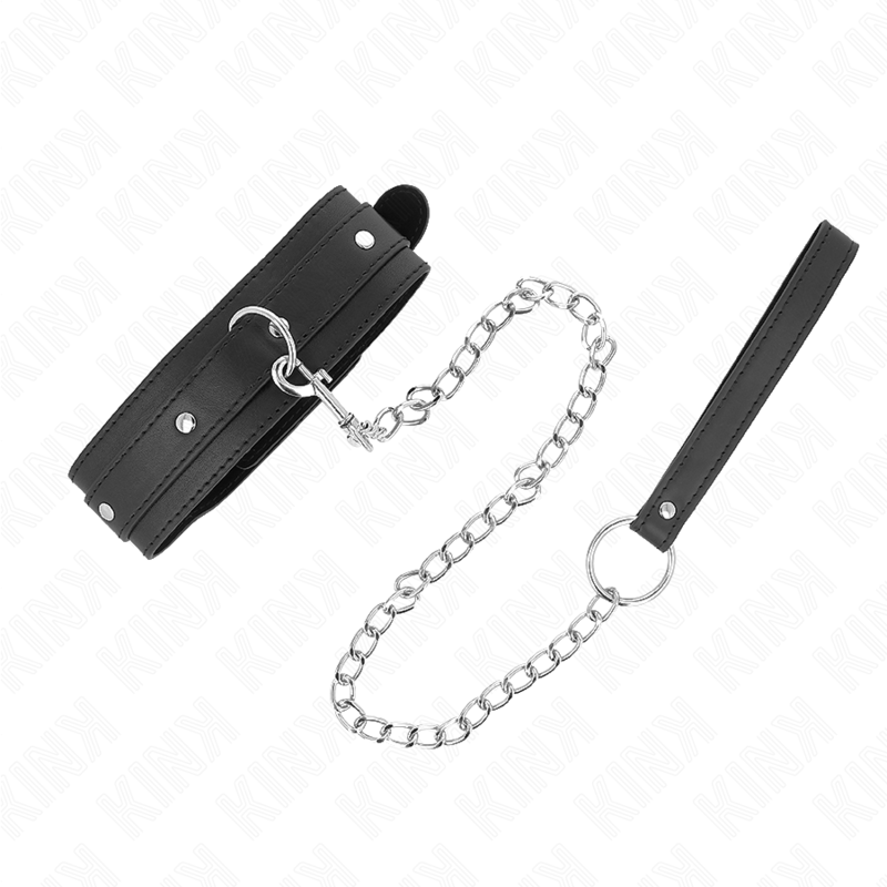 Adjustable Bondage Neck Collar with Leash