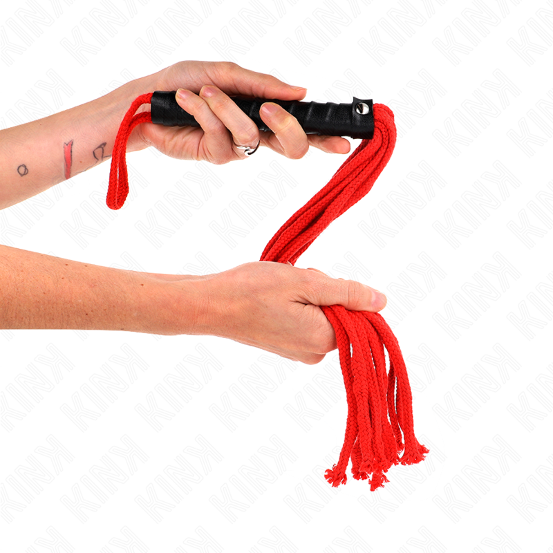 Rojo Red Bondage Rope Whip 56cm