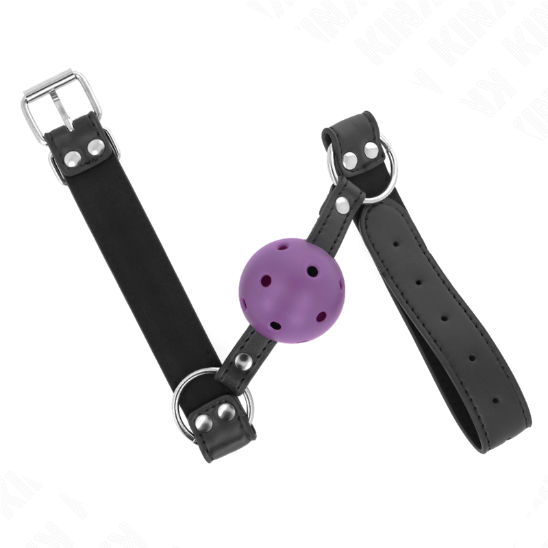 Purple Breathable Ball Gag 4cm