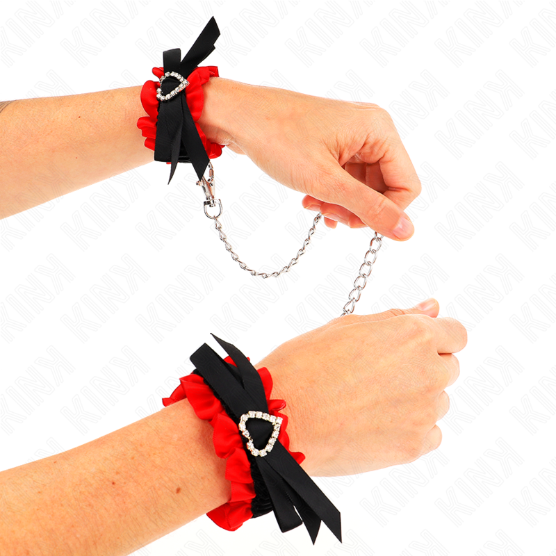 Esposas para Muñecas de Encaje con Corazón Rojo