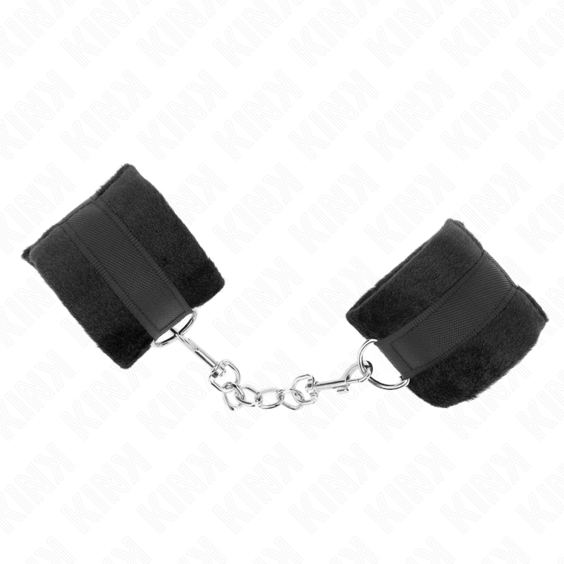 Black Fur Beginner Handcuffs