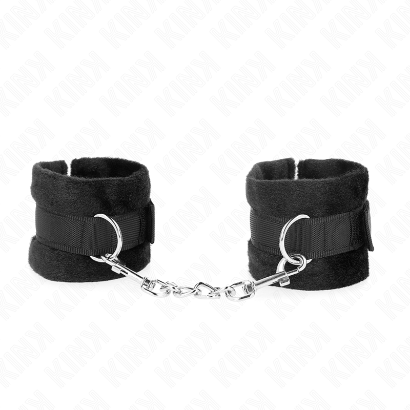Black Fur Beginner Handcuffs