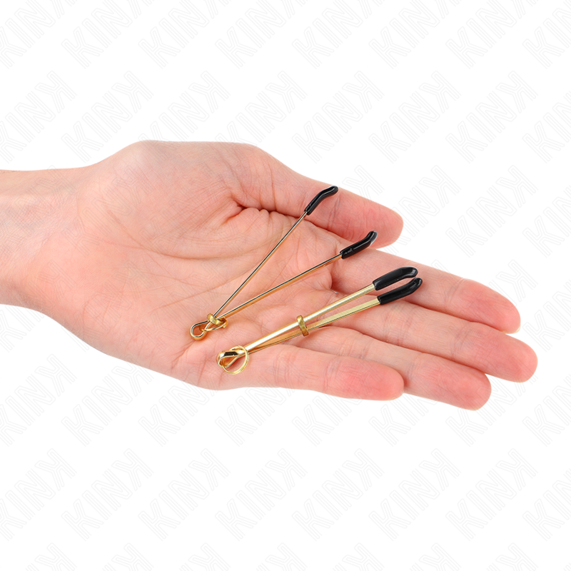 Elegant Gold Thin Nipple Clamps 7cm