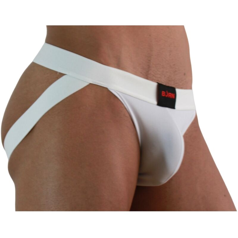 007 White Lycra Jock - Size L