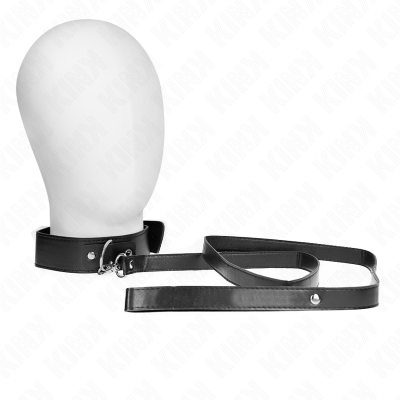Black Adjustable Bondage Necklace With Belt