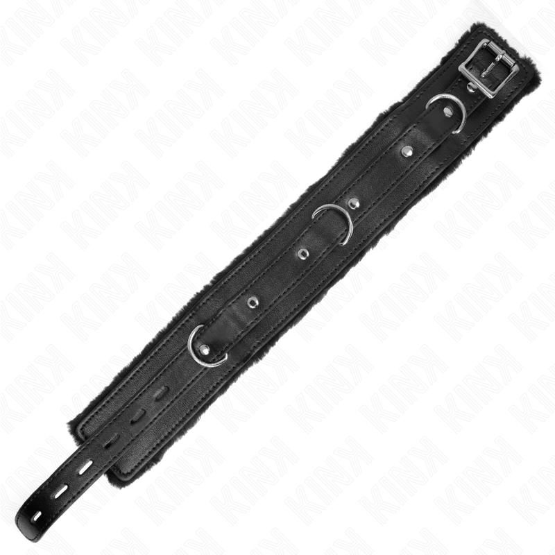 Black Bondage Collar With Leash (65cm)