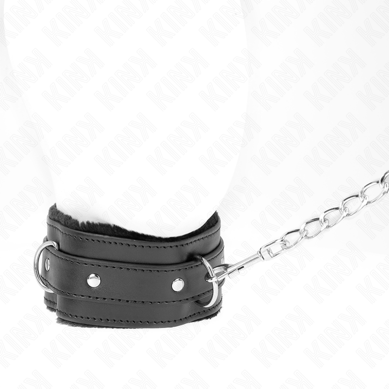 Black Bondage Collar With Leash (65cm)