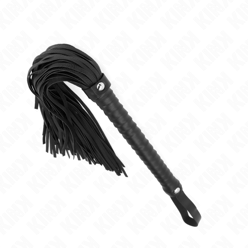 Látigo de Bondage con Mango Texturizado Negro 48.5cm