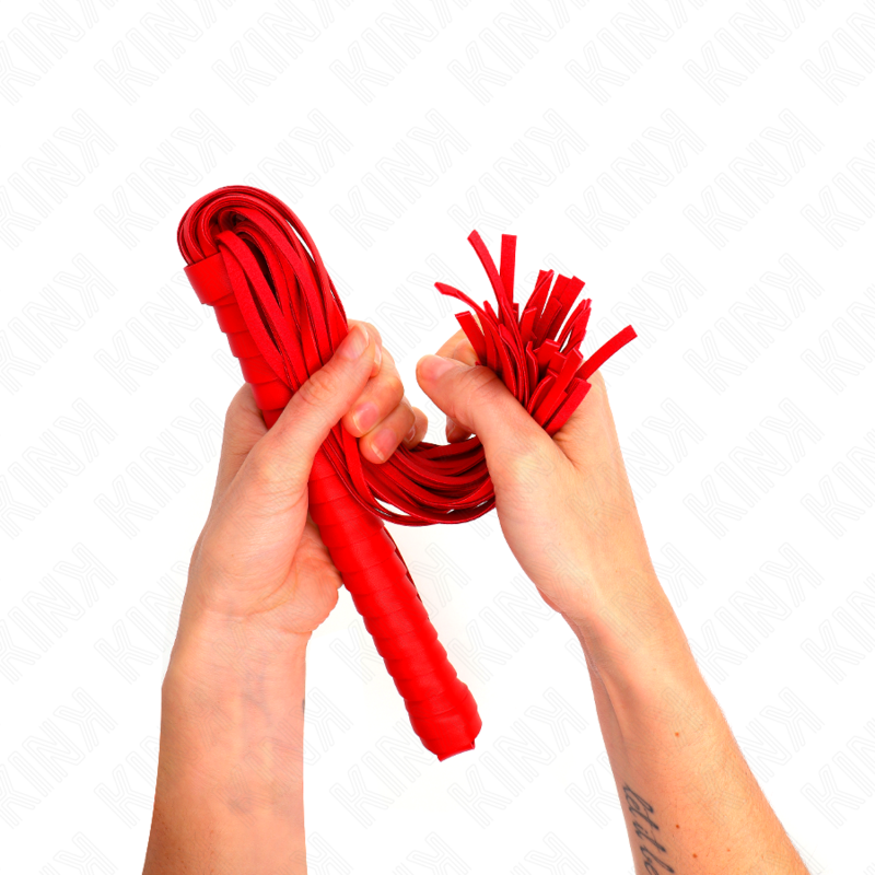 Látigo BDSM con Mango Rojo 48.5cm