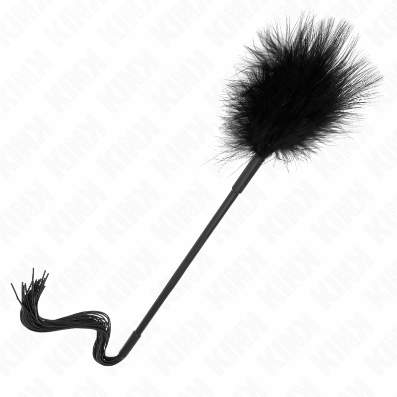 Elegante Látigo de Silicona y Plumas 47cm