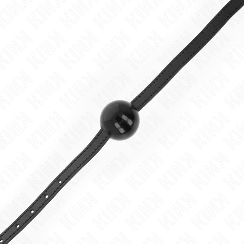 Black 4cm Ball Gag with Leather Strap