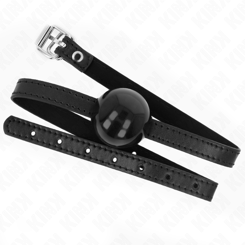 Black 4cm Ball Gag with Leather Strap