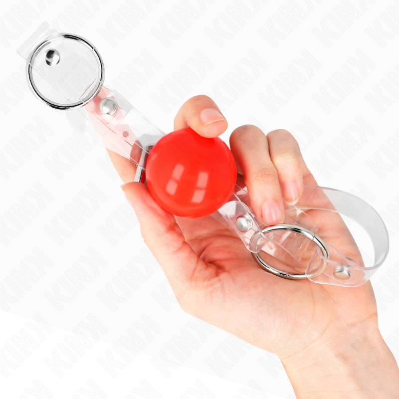 Red Transparent PVC Ball Gag 4cm