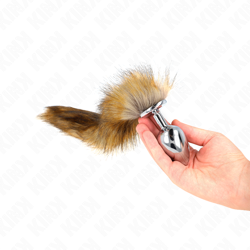 Tapón Anal Grande con Cola Marrón 10x4cm