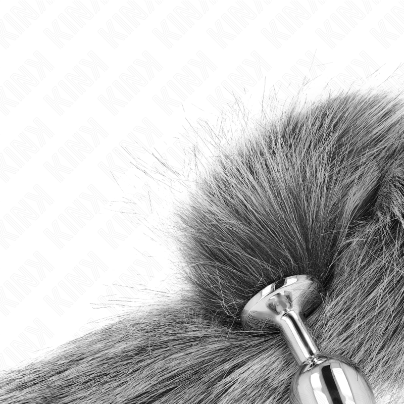 Grey Cat Tail Anal Plug (Small 7x3cm)