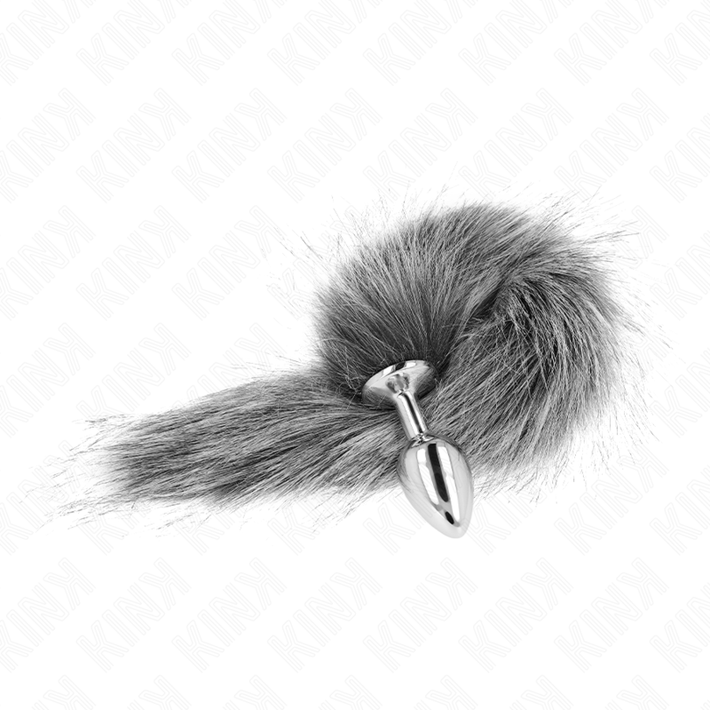 Grey Cat Tail Anal Plug (Small 7x3cm)