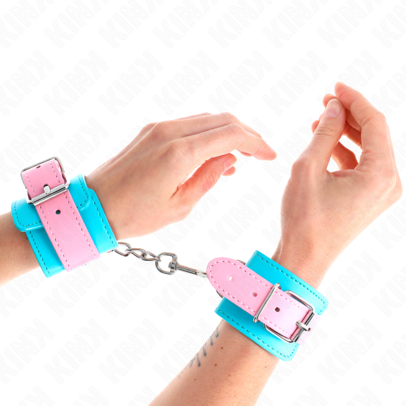 Adjustable Wrist Restraints - Blue/Pink