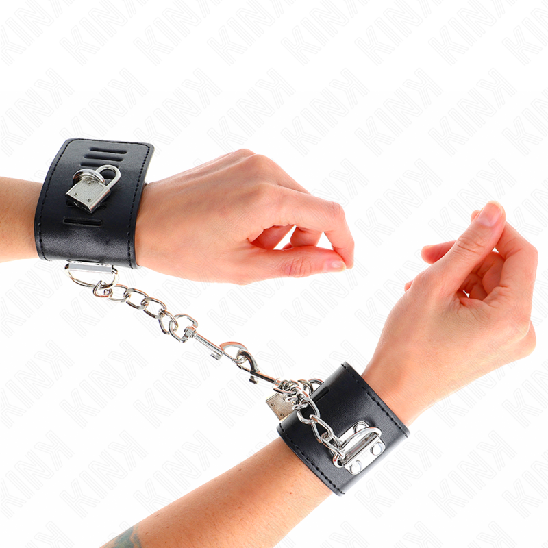 Black Adjustable Wrist Restraints with Lock