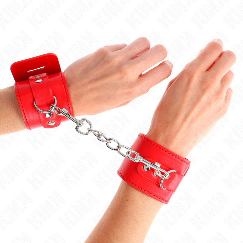 Red Adjustable Wrist Restraints w/ Padlock