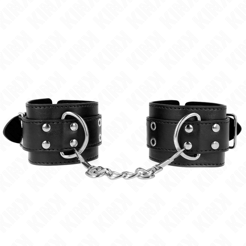 Black Double Buckle Wrist Restraints